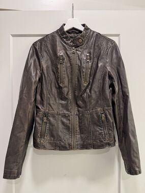 TCEC Faux Leather Moto Jacket